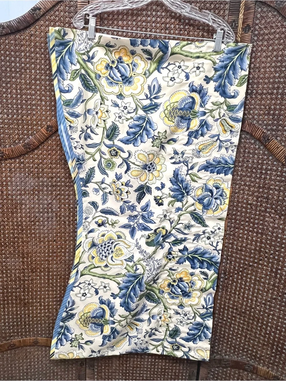 Waverly window valances curtain blue yellow imperial lined cottage core grandma